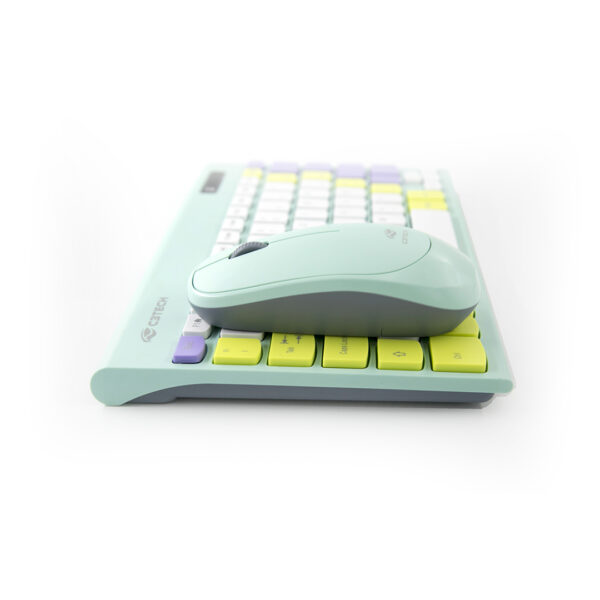 Kit Teclado e Mouse sem Fio Verde, C3TECH K-W71GN - Image 2