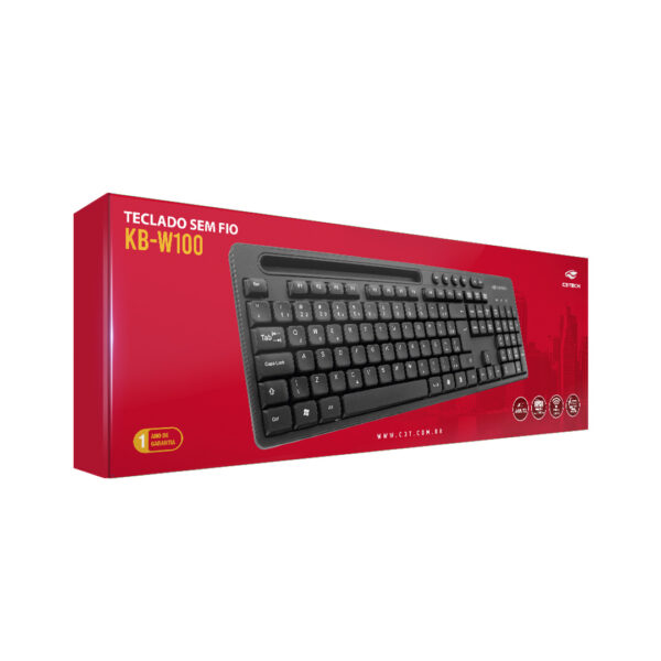 Teclado sem Fio Wireless Preto, C3TECH KB-W100BK - Image 4