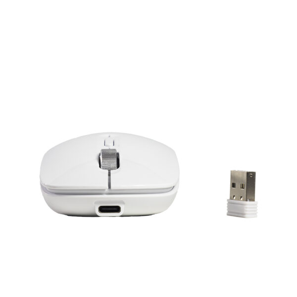 Mouse sem Fio Recarregavel Branco, C3TECH M-W80 WH - Image 3