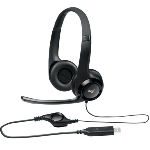 Fone com Microfone Headset, LOGITECH H390 (USB) Preto - Image 6