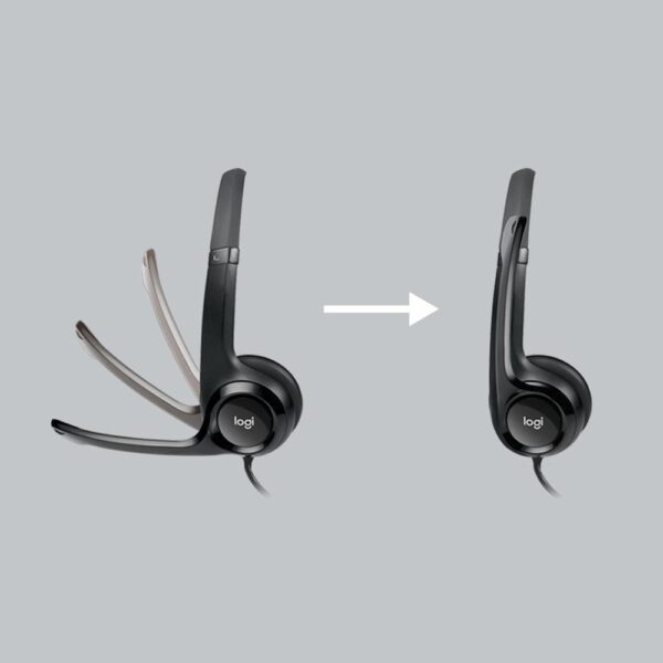 Fone com Microfone Headset, LOGITECH H390 (USB) Preto - Image 5